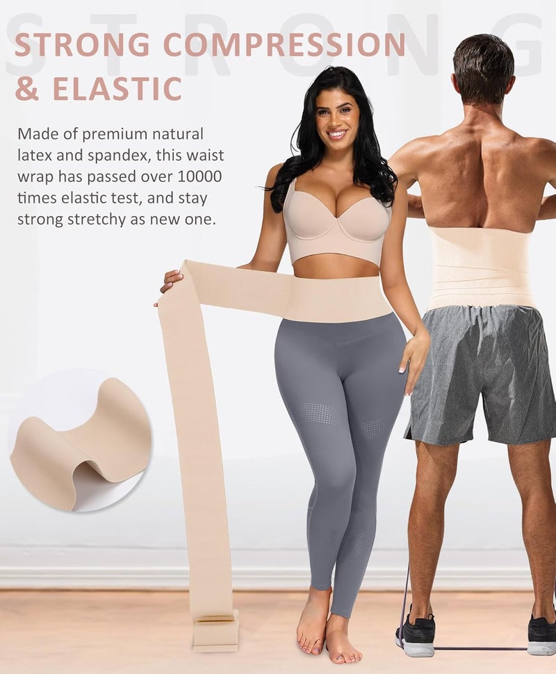 FeelinGirl Waist Trainer for Women Men - Wrap Belt for Stomach Plus Size Tummy - Image 3